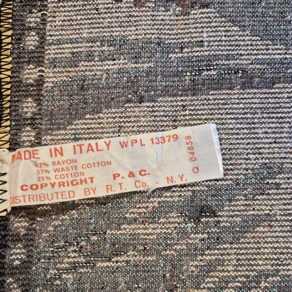 Vintage Italian Wall Rug – Dog Sled Scene – Winter Cabin Decor - Picture 3 of 3